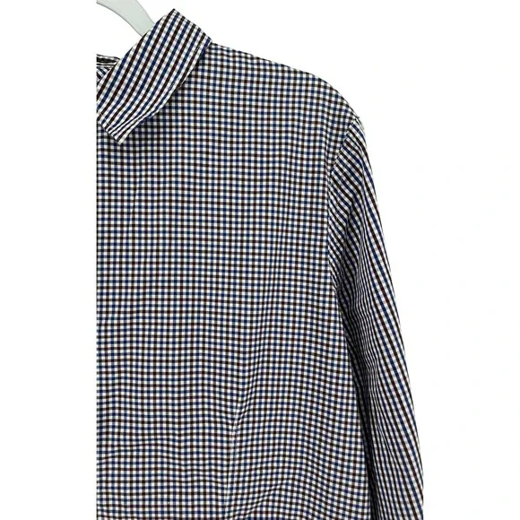 Theory Women's Button-Down Shirt in Navy and White Gingham - Picture 4 of 9